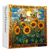 Buntglas-Sonnenblumen-Puzzle 1000 Teile